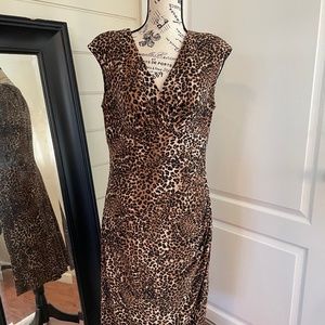 Figure Flattering Knit Dress with Side Ruching. Size 12. American Living.